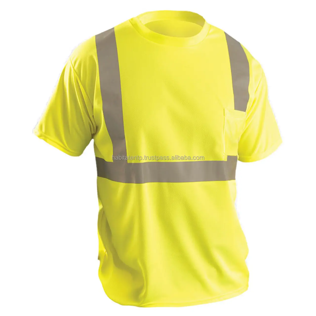 Bán buôn cao khả năng hiển thị Áo sơ mi phản quang an toàn T-Shirt Hi VIS nhanh khô tùy chỉnh quần áo an toàn