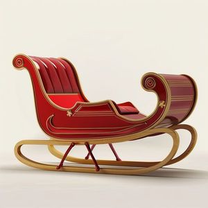 Table de chevet décorative en traîneau en bois unique avec un design moderne parfait pour l'ambiance de style de la chambre de vacances - Product Image 3