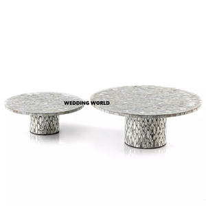 <b>Set</b> Of Two Round Shape Different Size Wooden <b>Cake</b> <b>Stand</b> Premium Quality Handmade Classic Stylish Designer Wooden <b>Cake</b> <b>Stand</b> - Product Image 5