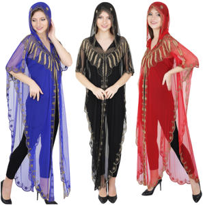 Transparent Net Fabric Beach Cover up Party Wear Poncho Shrug <b>Cardigan</b> Blouse Style Top Dress Holidays Wear Hand Crafted Work <b>UK</b> - Product Image 1