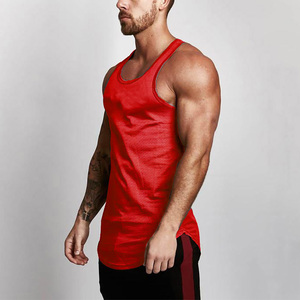 Camiseta sin mangas de entrenamiento en blanco de alta calidad, camiseta sin mangas acanalada para hombre, camiseta sin mangas de Fitness con cuello cuadrado, chaleco de gimnasio para hombres - Product Image 3