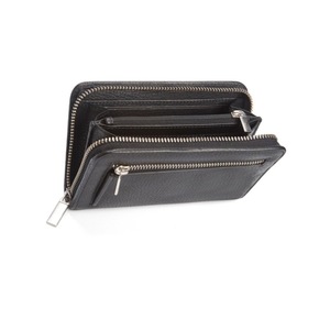 Multiple Holder New Fashion <b>Zip</b> Around Black Color Leather Ladies <b>Wallet</b> - Product Image 1