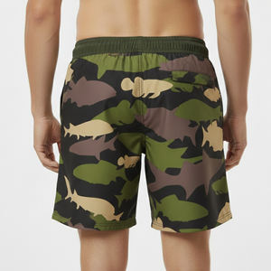 Shorts unisexes personnalisés en polyester 100 % respirant, séchage rapide, extensible dans 4 directions, protection solaire UPF 50+, taille mi-haute avec cordon de serrage - Product Image 2