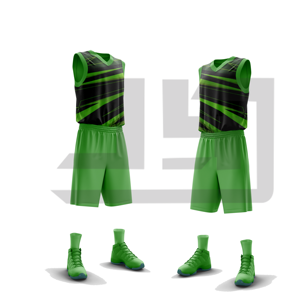 Tenue de sport pour équipe de basketball adulte, personnalisable, respirante, uniforme unisexe, jersey en polyester durable, ensemble de shorts athlétiques assortis - Product Image 6