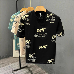 Camiseta de Verano Casual de Manga Corta para Hombre, Cuello Redondo, Algodón de Secado Rápido, Tejido Sólido, Corte Regular, Impresión por Sublimación, 320g - Product Image 5