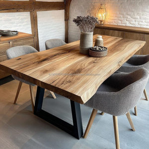 Table à manger en teck massif |   Design moderne, écologique, artisanal, KALATRI pour appartement, école, villa - Product Image 3