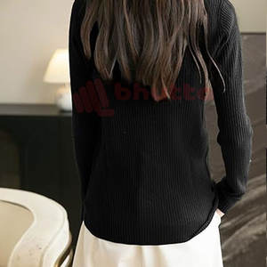 Respirant en gros Logo sur mesure 100% coton femmes pull imprimé Logo pull dames pull à col rond - Product Image 5