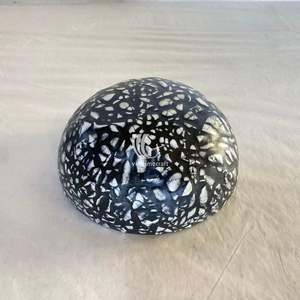 Bol en mosaïque de nacre fait à la main, bol en laque décorative noir et blanc en gros du Vietnam - Product Image 1
