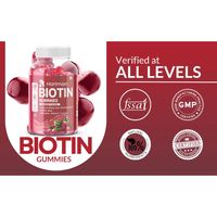 Complément alimentaire en gommes à la biotine avec vitamine B7, formule de qualité alimentaire