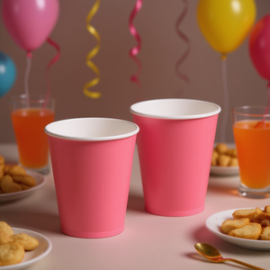 Gobelets jetables Party Love 270cc rose, sac de 12 pièces - Product Image 3