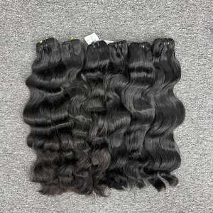 Extensiones de cabello humano natural ondulado al por mayor en trama de alta calidad - Product Image 3