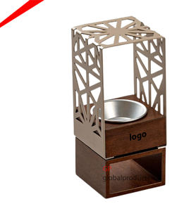 Bakhoor-Quemador de mubkhar con hojas doradas decorativas, de acero inoxidable - Product Image 4