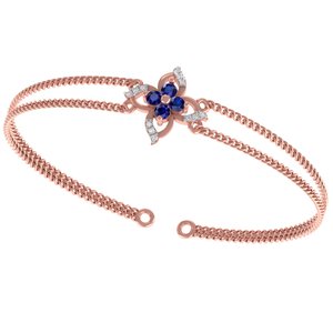 Vente en gros de bracelets en diamant léger avec design trèfle en or 14 ct rehaussés de diamants pour hommes et femmes - Product Image 2