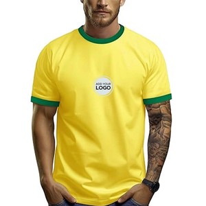 T-shirt Ringer en Polyester/Coton de Haute Qualité - Coupe Ajustée Manches Courtes Personnalisable - Product Image 1
