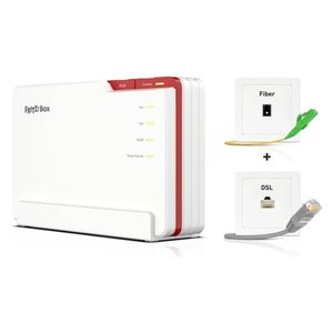 Fritz! Router Módem de Banda Triple BOX 5690 Pro Blanco y Rojo Modelo 20003043 0933062 - Product Image 3