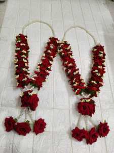 Artificial Wedding Garland Set Of 2 Pieces Varmala For Bride Groom Rose Haar For Wedding Guest Honor Nikah Haar Sikh Milni Mala - Product Image 4