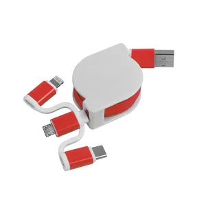 Gadget USB Promozionale 3-in-1 Personalizzato con Cavo Retrattile - Product Image 4