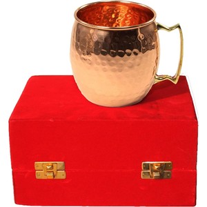 Pure Copper Moscow Mule <b>Mugs</b> Capacity 16 Ounce Premium Quality Gift Packed Red Colored Velvet <b>Box</b> Perfect for gift your love-one - Product Image 1