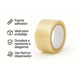 Cinta Adhesiva Acrílica Transparente de Alta Adhesión, 132 m x 48 mm, Sensible a la Presión, para Sellado de Cajas en Rollo - Product Image 5