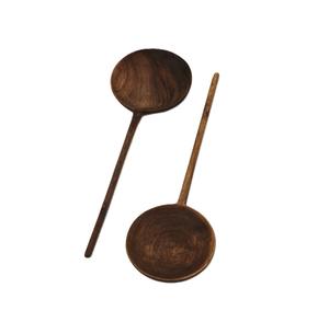 Ensemble de cuillères en bois pour la cuisine, cadeau unique, design unique pour manger, cuillères en bois faites à la main, cuillères en bois naturelles pour la soupe, le café, la salade - Product Image 1