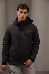 <b>Mens</b> Long Winter Satin Thick Outdoor Warm Waterproof Windproof Casual Coat Softshell Parka Fashion Streetwear - Product Image 2