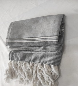 Turc adulte surdimensionné coton recyclé écologique séchage rapide serviette de plage sans sable doux absorbant longue rayure Style tropical - Product Image 3