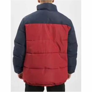 Men's Windproof Bomber Puffer <b>Jacket</b> <b>Hooded</b> Quilted <b>Padded</b> Winter Sports Casual Style Stand Collar Front Logo Street Wear - Product Image 2