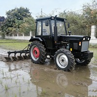 Tracteur agricole compact 40 CV à quatre roues motrices, prix avantageux, tracteur diesel expédié à Durban en Afrique du Sud pour l'agriculture des petits exploitants