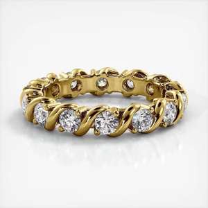 แหวนหมั้น Infinity ขนาด 3 มม. ประดับเพชรทรงกลมเพาะเลี้ยงในห้องปฏิบัติการ ดีไซน์แบบเชือก แหวนแต่งงานเรียบหรู แหวนครบรอบสำหรับผู้หญิง เครื่องประดับออกแบบตามสั่ง - Product Image 1