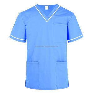 Conjuntos de uniformes médicos femeninos transpirables de LICRA superventas, uniformes de fabricación al por mayor para mujeres, uniformes de enfermera de tela suave - Product Image 2
