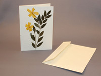 Tarjetas de Felicitación Hechas a Mano, Personalizadas, Ecológicas, Reciclables, de Papel de Algodón, con Flores Secas Reales para Navidad y Todas las Ocasiones, Acabado Mate