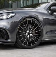 Jantes monobloc en alliage d'aluminium forgé de 20 à 24 pouces, noir mat, pour S4 S5 RS3 RS4, jantes de tuning sport, 20 rangées de lumières de roue