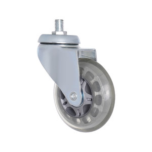 Rueda giratoria silenciosa CCE de 3 pulgadas, rodamiento de bolas de polipropileno de acero sólido, estilo rígido, diámetro de rueda de 75mm y 100mm para uso en carrito - Product Image 1