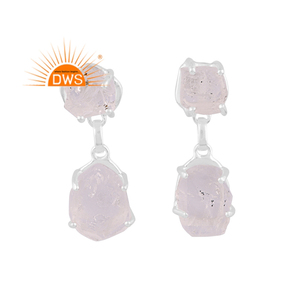 Meilleure vente de boucles d'oreilles en argent sterling fin en diamant naturel Herkimer, fabricant de bijoux personnalisés - Product Image 1