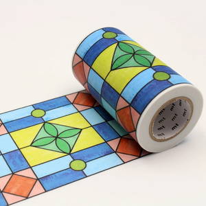 Japanese Style Mt CASA <strong>Built</strong>-In Shade Stained Glass <strong>Pattern</strong> Window Tape - Product Image 1