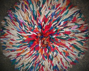 Chapeau Juju Bamileke en bambou, Art déco, écologique, à suspendre au mur, accessoire décoratif pour salon et maison - Product Image 5