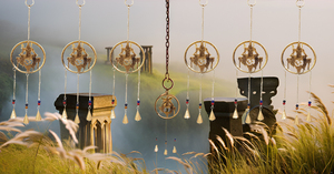 Shiva Lord Shaped Wind Chimes with Metal Beads Indoor/Outdoor Home Office & Garden Hanging Decorative Bells <b>Ornament</b> - Product Image 3