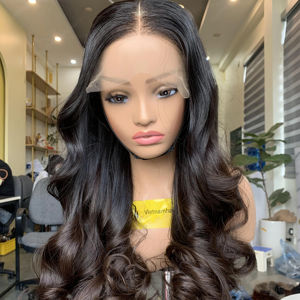 Haute qualité vietnamien cheveux humains dentelle avant perruques Super Double dessiné Remy tissage rebondissant courte longueur Extension de cheveux - Product Image 1