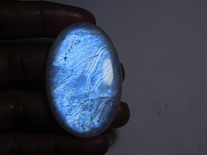 Vente chaude 3mm naturel arc-en-ciel pierre de lune à la main à facettes ovale coupe juin pierre de naissance haut bleu pour la fabrication de bijoux raisonnable - Product Image 2