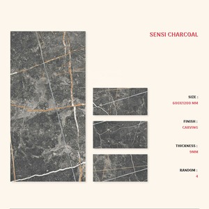 เส้นทางสีเบจขนาด60x120ซม. 600x1200มม. กระเบื้องปูพื้นพอร์ซเลนวิลล่าเคลือบทันสมัย - Product Image 1