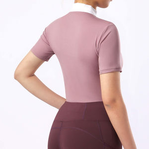 Camisa de Equitación para Mujer, Ropa Deportiva Ecuestre, Manga Corta, Último Estilo, Ajuste Entallado - Product Image 2