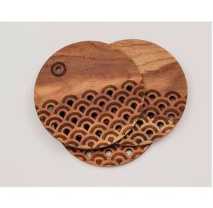 High Quality <b>Wooden</b> <b>Star</b> Coasters with Brass Inlay - Set of 4 Table Decoration trendy designer fancy table decorative coasters - Product Image 5