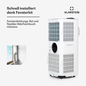 เครื่องปรับอากาศแบบพกพา 10000 BTU สำหรับบ้าน ควบคุมผ่านแอพ WiFi 3 in 1 ระบบทำความเย็น ลดความชื้น และพัดลม สำหรับห้องขนาด 28-42 ตร.ม. ระดับเสียง 52 เดซิเบล สีขาว - Product Image 5