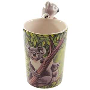 แก้วโคอาล่าพร้อมหูจับ 3 มิติ ดีไซน์นอร์ดิก ทำด้วยมือ ใช้กับเครื่องล้างจานและไมโครเวฟได้ แก้วเซรามิก PC สำหรับนม เหมาะสำหรับเป็นของขวัญ - Product Image 6