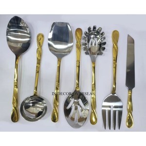 Look attrayant Unique Designer Argent Brillant Poli Et Haute Qualité Plaqué Or Couverts Ensemble De Couverts Fournitures Au Prix Le Plus Bas - Product Image 1