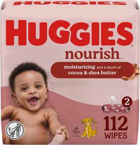 Lingettes pour bébé parfumées Huggies Nourish, 2 paquets à bouton-poussoir (112 lingettes au total) - Product Image 6