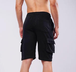 กางเกงขาสั้นลำลองผ้าฝ้าย 100% สำหรับผู้ชาย สีพื้น เอวยางยืด โลโก้ด้านหน้า ระบายอากาศได้ดี มีกระเป๋า - Product Image 4