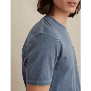 Wholesales O Neck T-Shirts Men Women Blue Color T- Shirt Street Wears T- Shirt Custom Size & Design <b>Logo</b> T Shirts for Unisex - Product Image 3