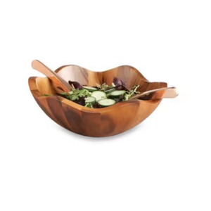 Bol en bois en résine fait à la main bol de service à salade en bois d'acacia décoratif artisanat Design moderne par glowin fashion - Product Image 1