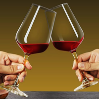 Verres à vin rouge sur pied en cristal transparent personnalisables avec logo pour mariage, fête, restaurant, hôtel - Vente en gros Glasswer